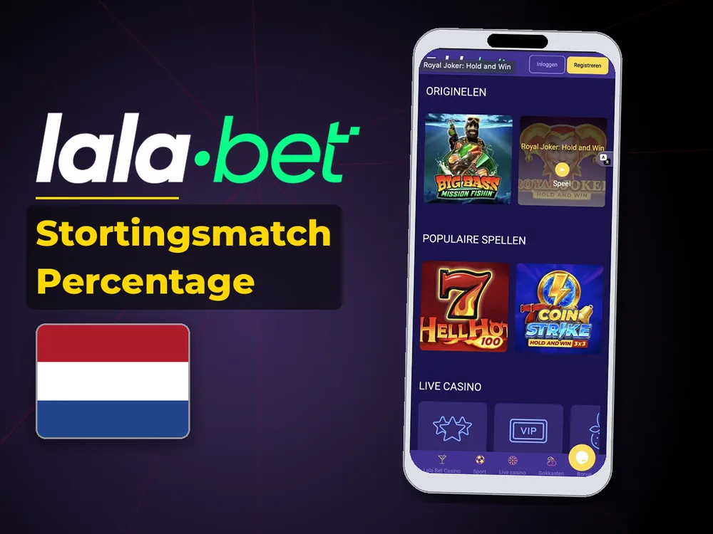 lalabet - Stortingsmatch Percentage