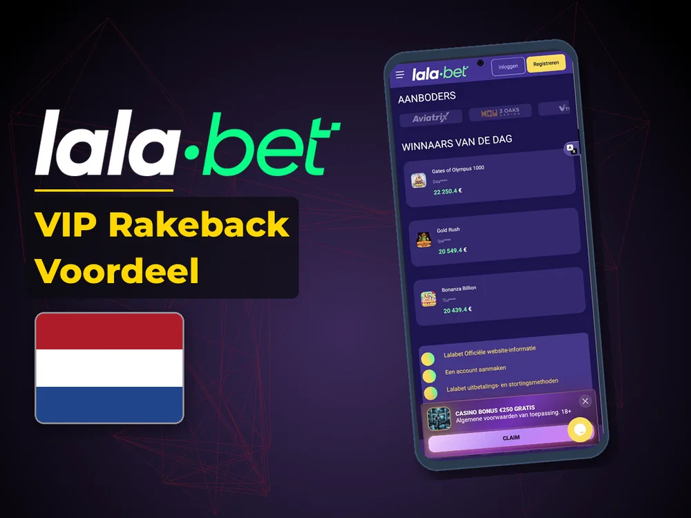 lalabet - VIP Rakeback Voordeel