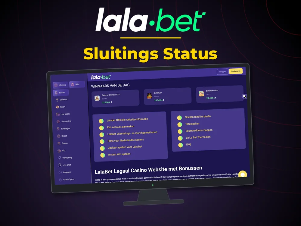 lalabet - Sluitings Status