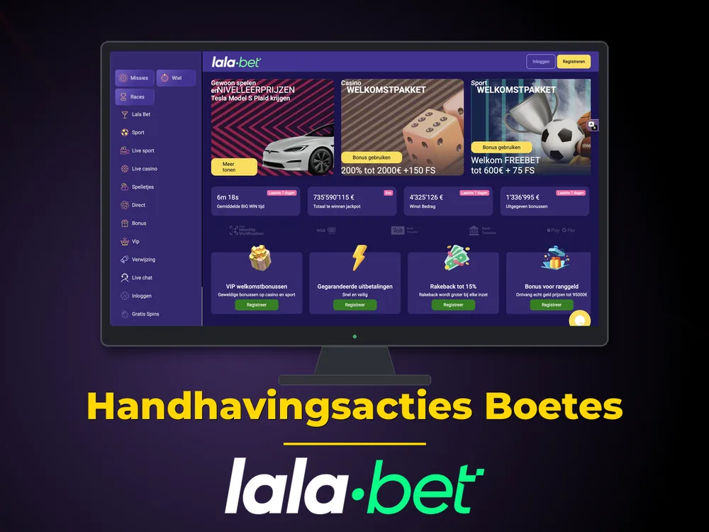 lalabet - Handhavingsacties Boetes
