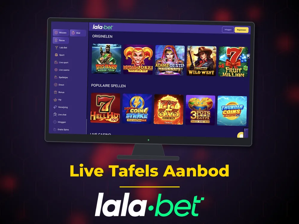 lalabet - Live Tafels Aanbod