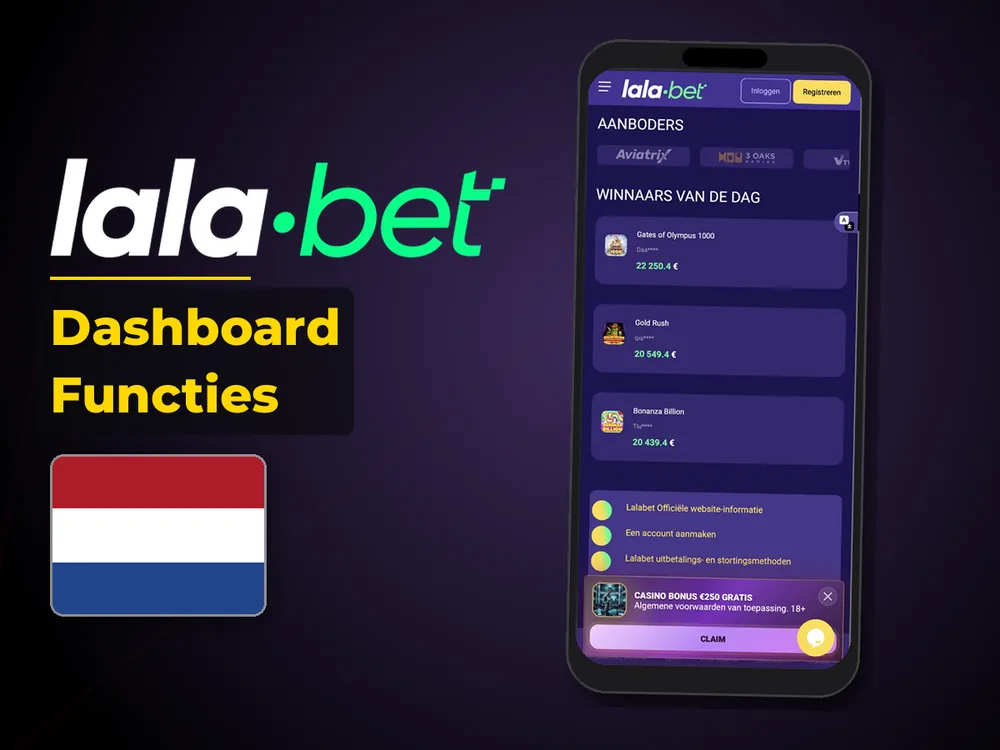 lalabet - Dashboard Functies